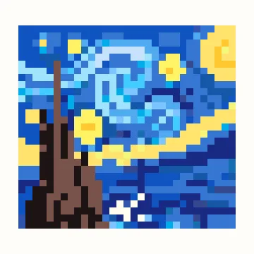星空拼豆图纸预览