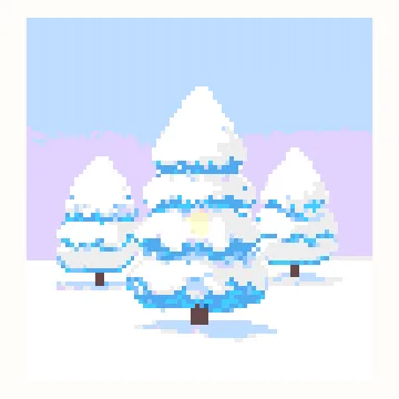 治愈雪景拼豆图纸预览